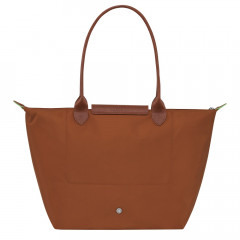Сумка  Longchamp Le Pliage Green L Tote bag Cognac - Recycled canvas