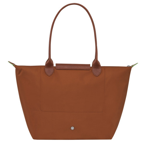 Сумка  Longchamp Le Pliage Green L Tote bag Cognac - Recycled canvas