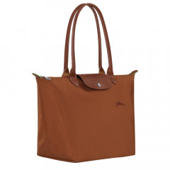 Сумка  Longchamp Le Pliage Green L Tote bag Cognac - Recycled canvas