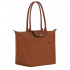 Сумка  Longchamp Le Pliage Green L Tote bag Cognac - Recycled canvas