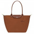 Сумка  Longchamp Le Pliage Green L Tote bag Cognac - Recycled canvas