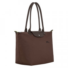 Сумка Longchamp Le Pliage Green L Tote bag Mocha- Recycled canvas