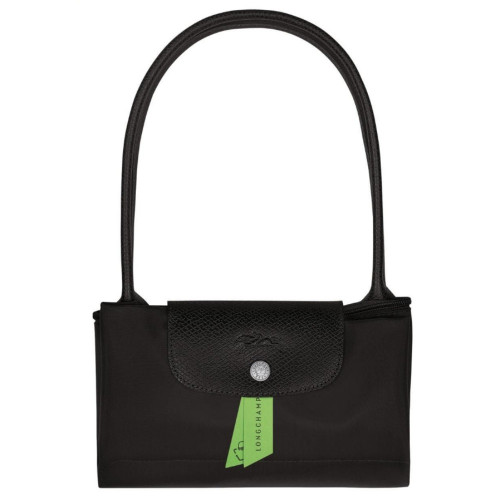 Сумка Longchamp Le Pliage Green  M Tote bag Black - Recycled canvas