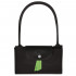 Сумка Longchamp Le Pliage Green  M Tote bag Black - Recycled canvas