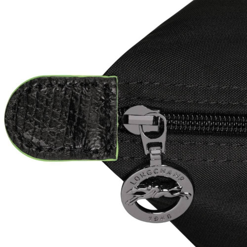 Сумка Longchamp Le Pliage Green  M Tote bag Black - Recycled canvas