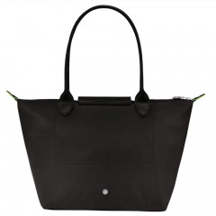 Сумка Longchamp Le Pliage Green  M Tote bag Black - Recycled canvas