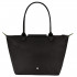 Сумка Longchamp Le Pliage Green  M Tote bag Black - Recycled canvas