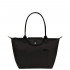 Сумка Longchamp Le Pliage Green  M Tote bag Black - Recycled canvas