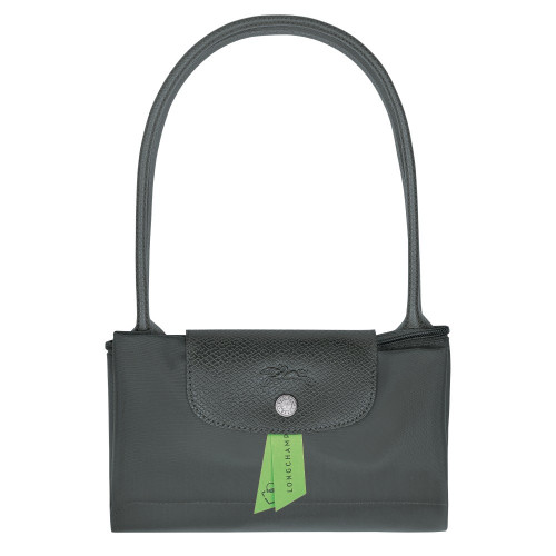 Сумка Longchamp Le Pliage Green  M Tote bag Graphite - Recycled canvas