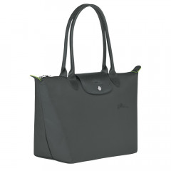 Сумка Longchamp Le Pliage Green  M Tote bag Graphite - Recycled canvas