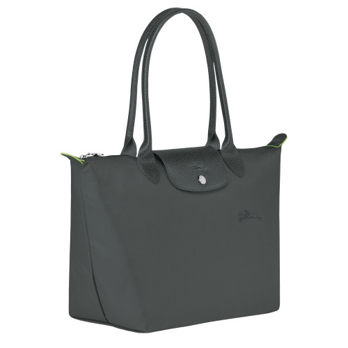 Сумка Longchamp Le Pliage Green  M Tote bag Graphite - Recycled canvas