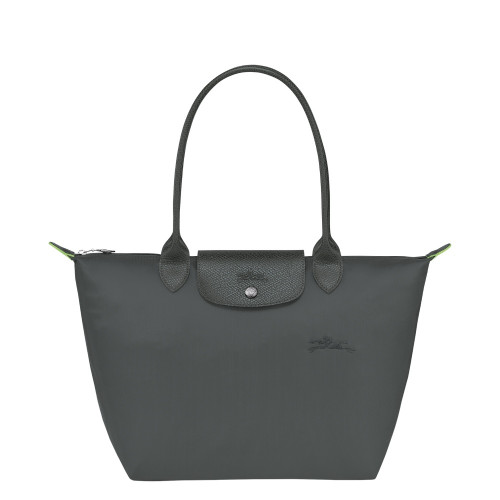 Сумка Longchamp Le Pliage Green  M Tote bag Graphite - Recycled canvas