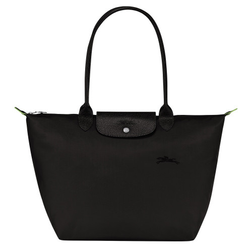 Сумка Longchamp Le Pliage Green L Tote bag Black - Recycled canvas