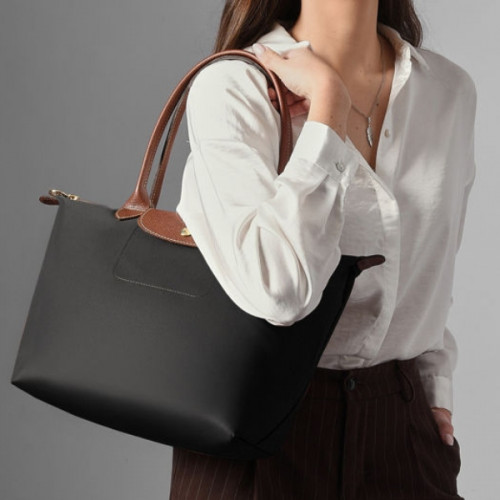 Сумка Longchamp Le Pliage Original M Tote bag Black - Recycled canvas